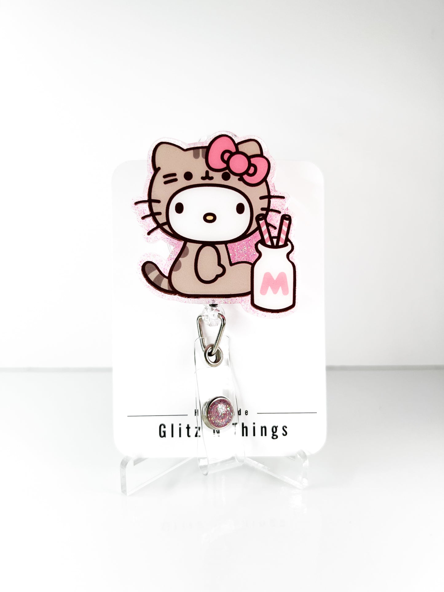 Kitty Pusheen Badge Reel