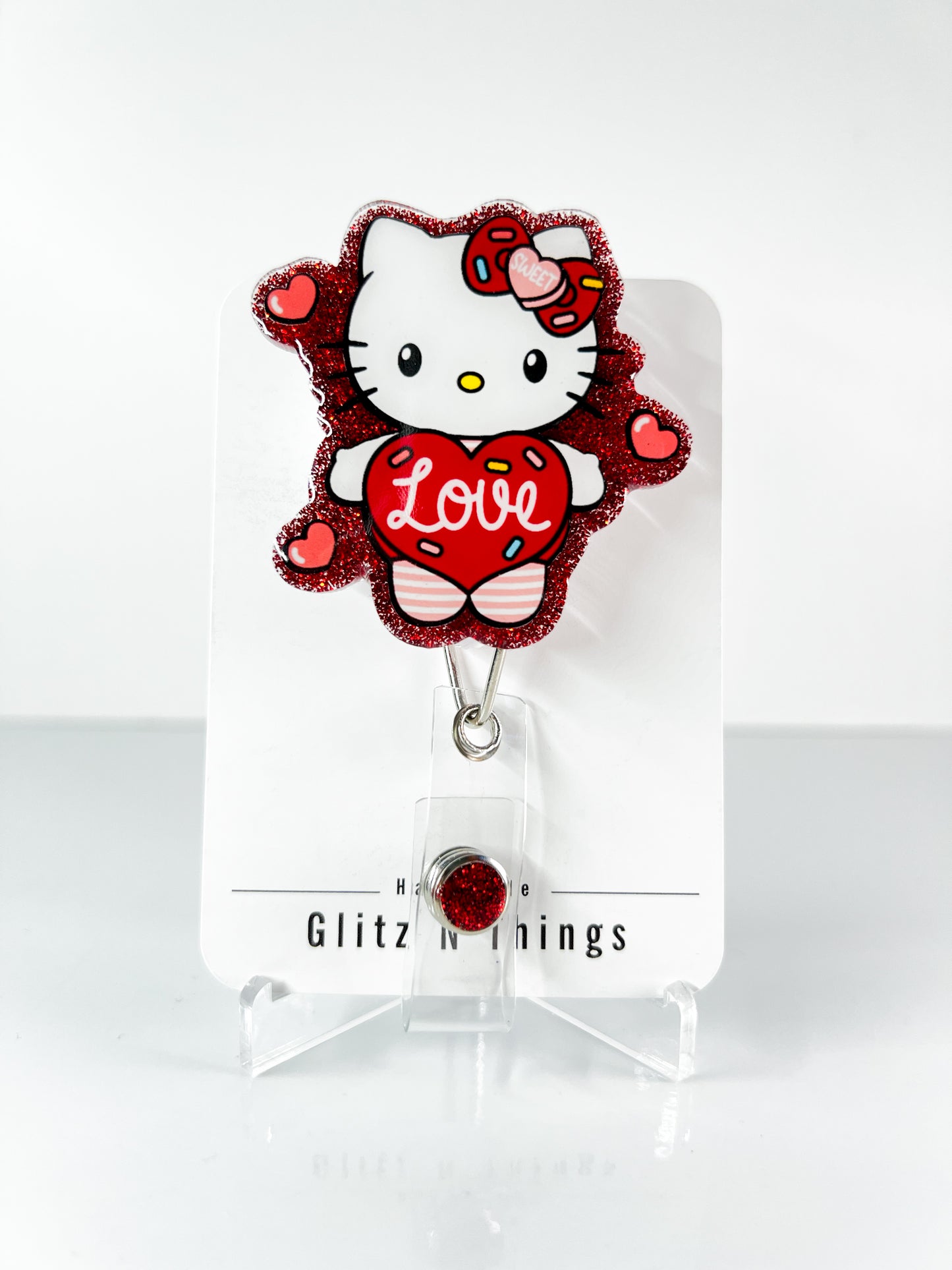 Kitty love Badge Reel