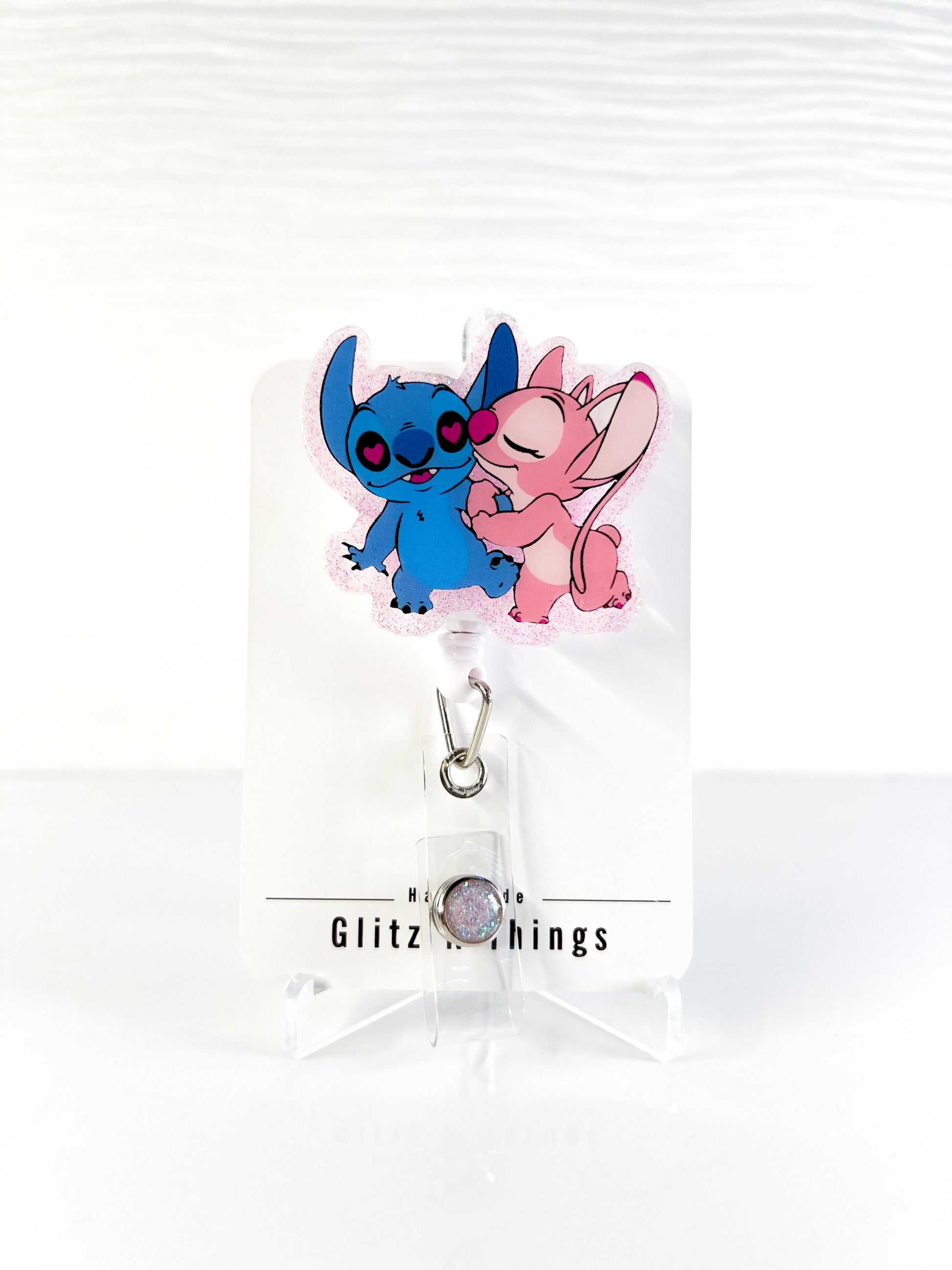 Stitch and Angel Badge Reels – Glitz N Things