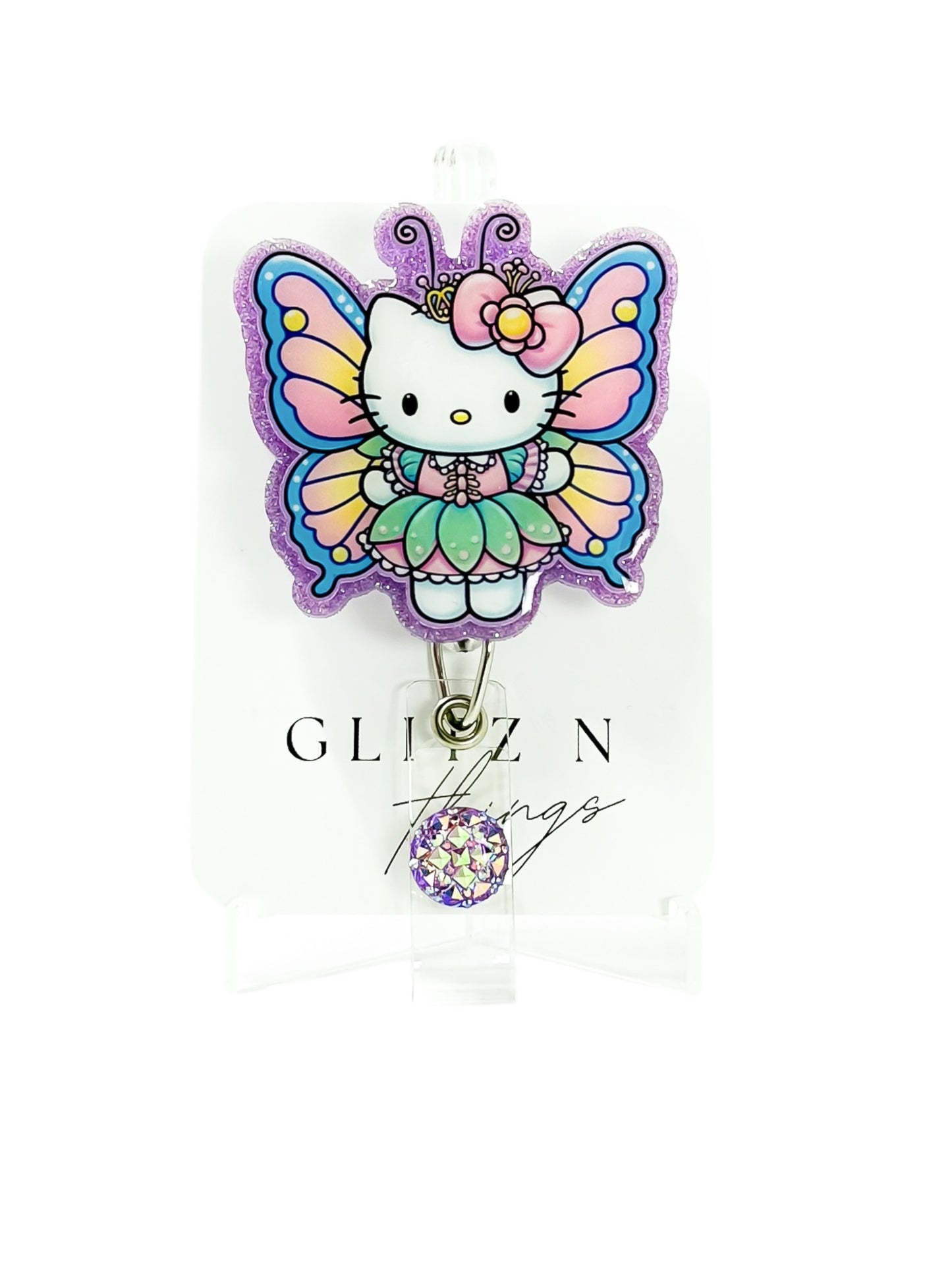 Kitty Butterfly Badge Reel