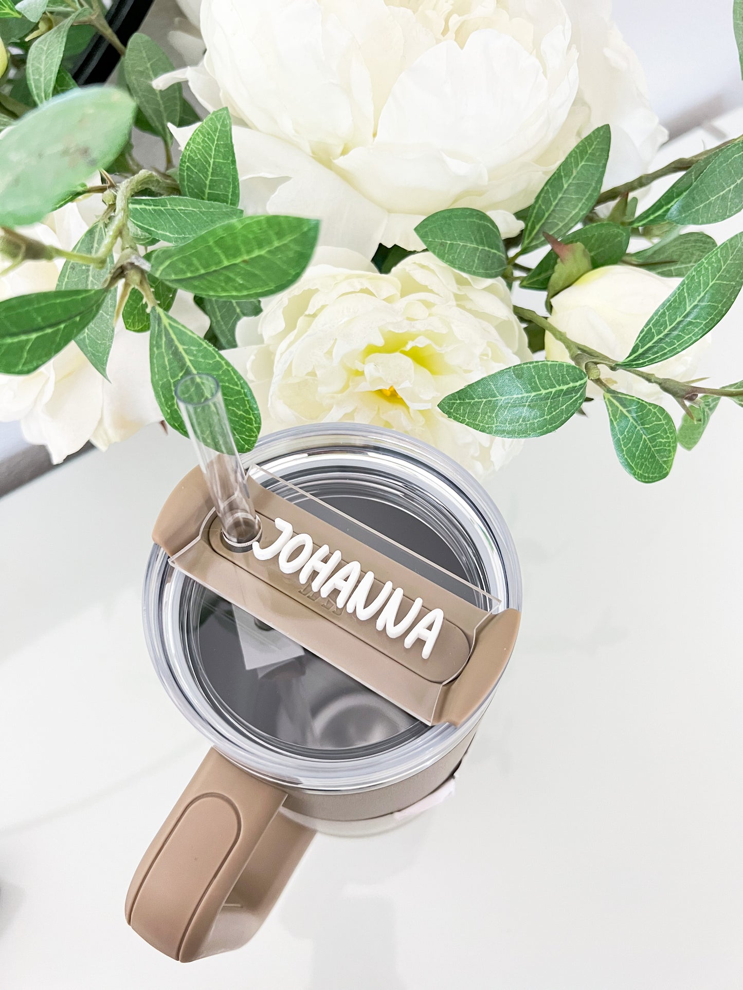 Name tumbler topper