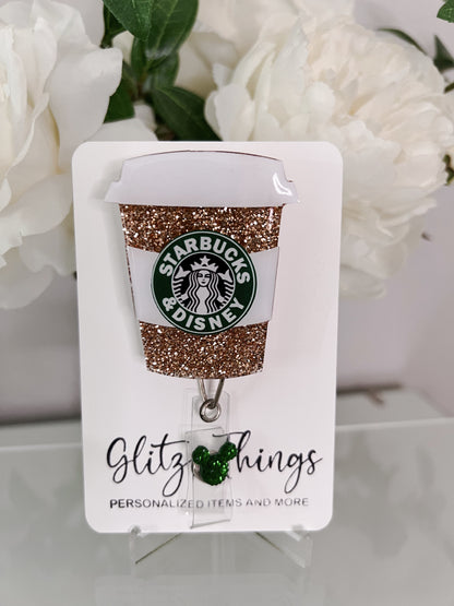 Coffee badge reel